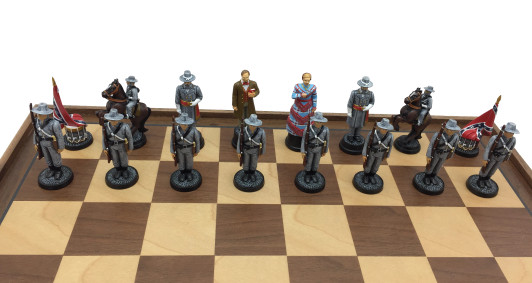 Confederate chess side from American Civil War chess set