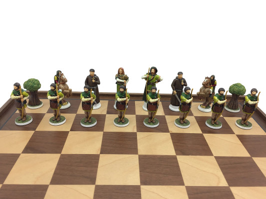 Robin Hood Hand Painted Chess side