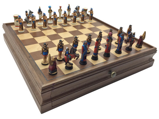 Egyptian Chess Set with case