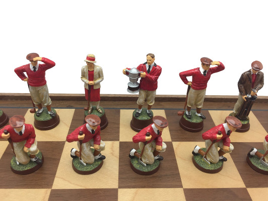 Roaring 20's Golf Chess Red Side - Hand Painted.