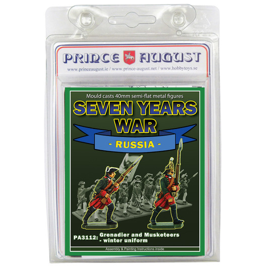 PA3112 Seven Years War Russia: Infantry Grenadier and Musketeer in Winter Uniform blister