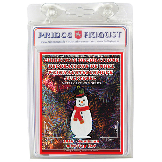 PA1918 Christmas Decorations - Snowman with Top Hat label PA1918 Christmas Decorations - Snowman with Top Hat label