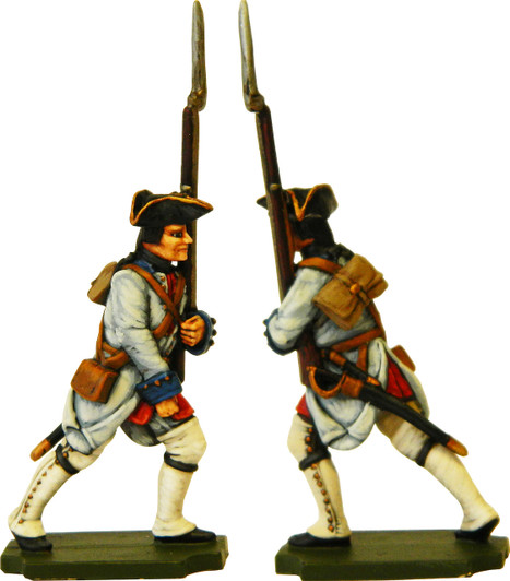PA3114 Seven Years War France: Fusilier (F) both sides in turnbacks