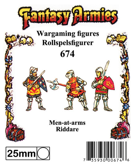 Fantasy armies - Men-at-arms 25mm scale mould.