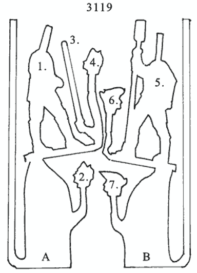 PA3119 Seven Years War Artillery: Aligner and Crewman with ram-rod drawing.