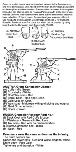 Seven Years War Austrian Grenz and Pandour infantry and drummer guide.