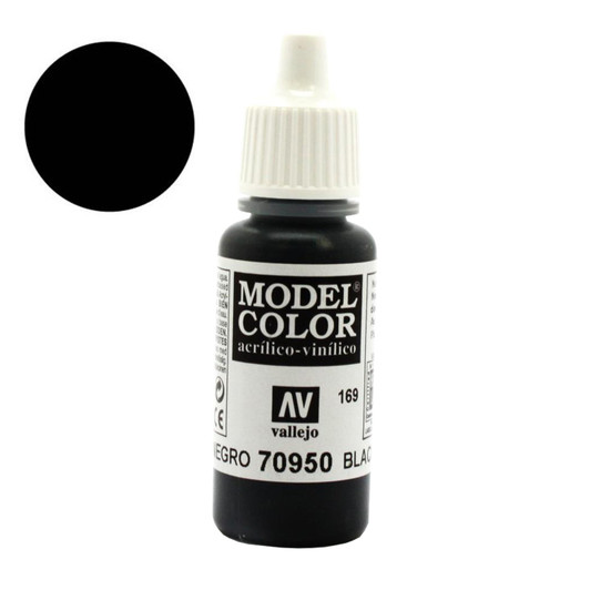 Vallejo Model Color Black Acrylic Paint 70950