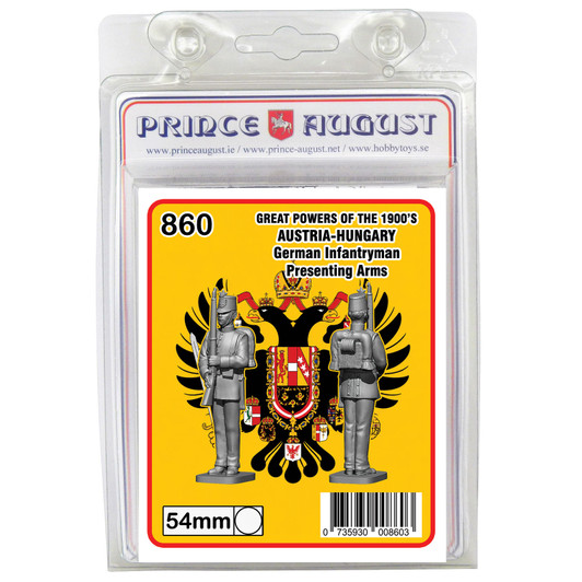Prince August Great Powers of the 1900's 54mm rubber mould for casting Austria-Hungary German Infantryman at attention - label