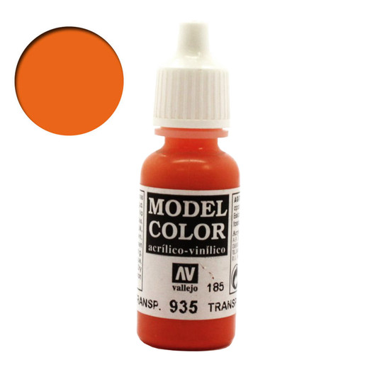 Transparent Orange Vallejo Model Color Acrylic Paint 70935