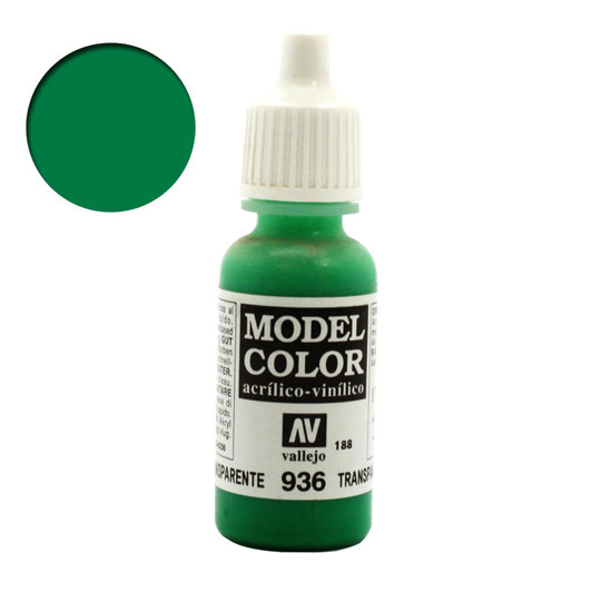 Transparent Green Vallejo Model Color Acrylic Paint 70936