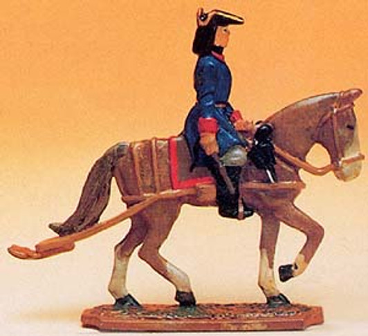 French Regiment 1750 Artillery Carriage Horse and Rider