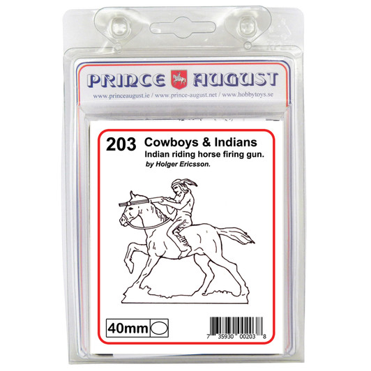 PA203 Indian on horse firing gun