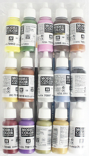  Metallic Model Color Paint Set by Vallejo Acrylics