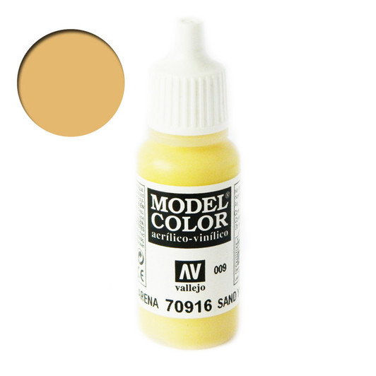 Sand Yellow Vallejo Model Color Acrylic Paint 70916