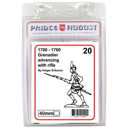 PA20 18th Century Grenadier advancing with rifle blister