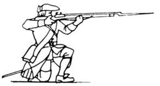 18th Century Musketeer shooting kneeling