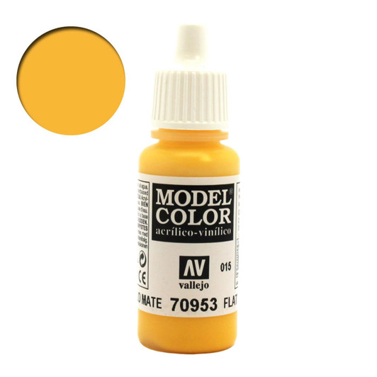 Flat Yellow Vallejo Model Color Acrylic Paint 70953