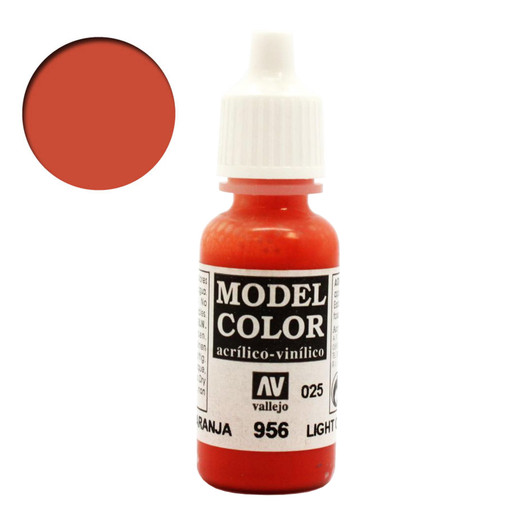 Clear Orange Vallejo Model Color Acrylic Paint 70956