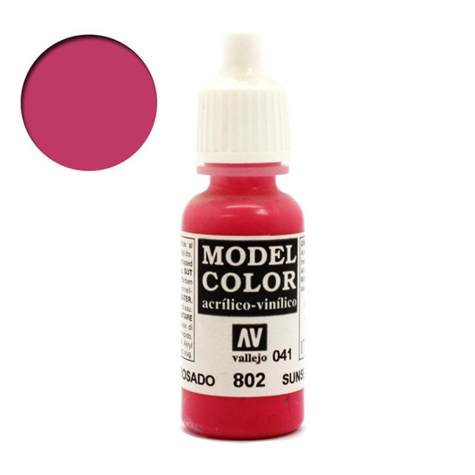 Vallejo Model Color Sunset Red Acrylic Paint 70802