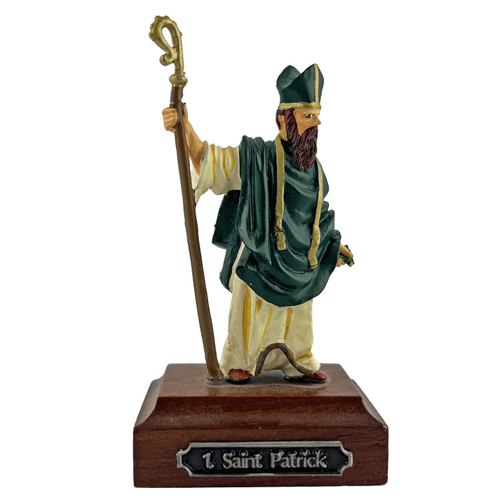 54mm scale Saint Patrick Painted Pewter Miniature