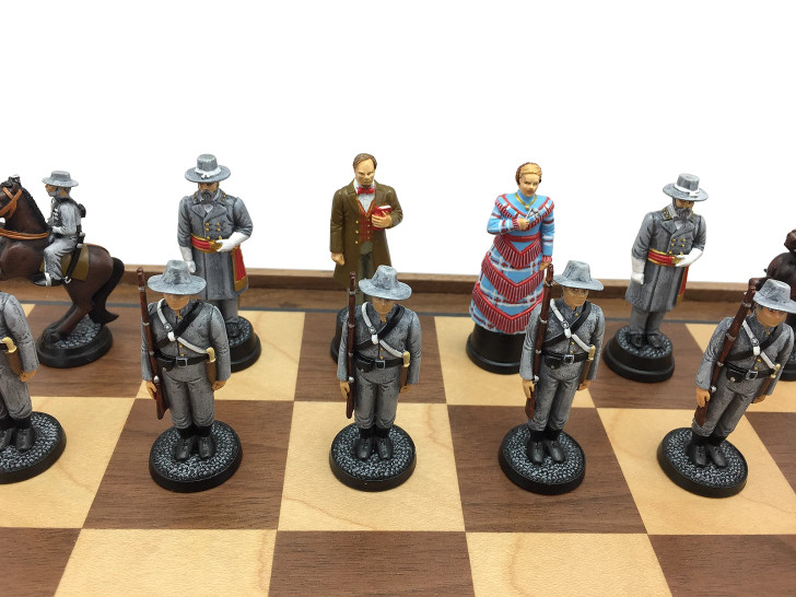 Confederate chess pieces from American Civil War chess set