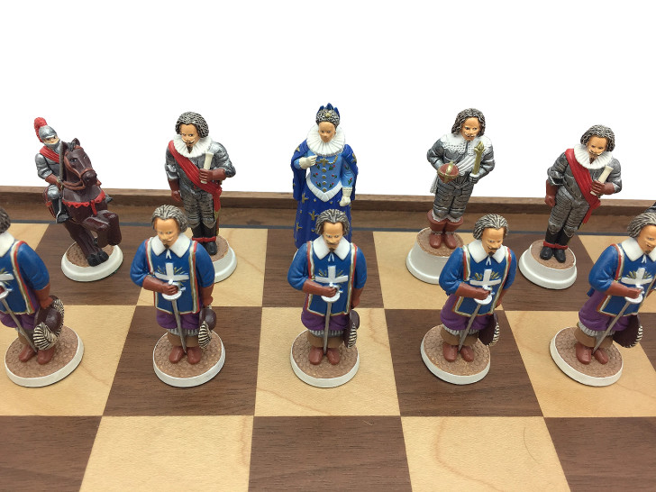 Three Musketeers Hand Painted Chess side
