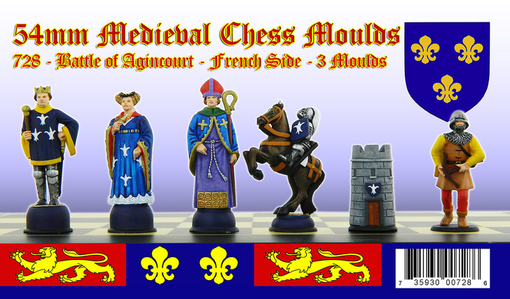 Medieval chess set: French side