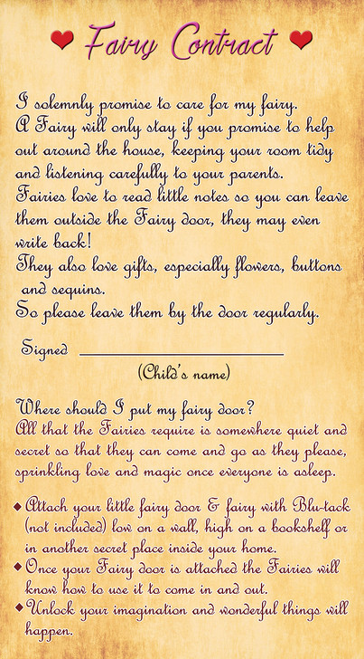 Fairy Contract with instructions.