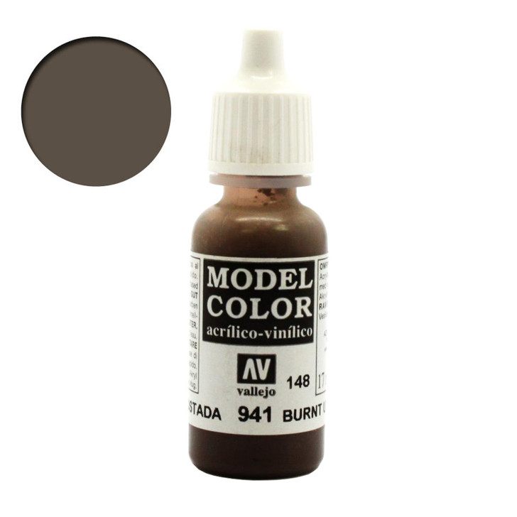 Vallejo Model Color Burnt Umber Acrylic Paint 70941