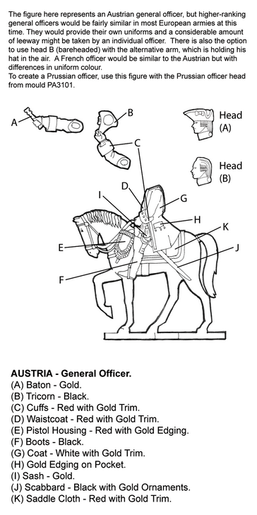 Seven Years War Austrian Mounted General Officer guide