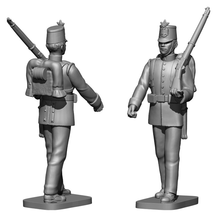 Prince August Great Powers of the 1900's 54mm rubber mould for casting Austria-Hungary German Infantryman marching - figure