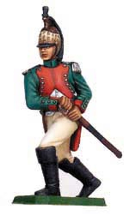 French Foot Dragoons - 2nd Regiment. Offier painted by Jacques Cadavico