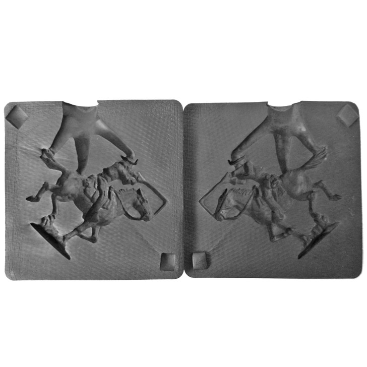 PA209 Cowboy riding horse firing gun mould