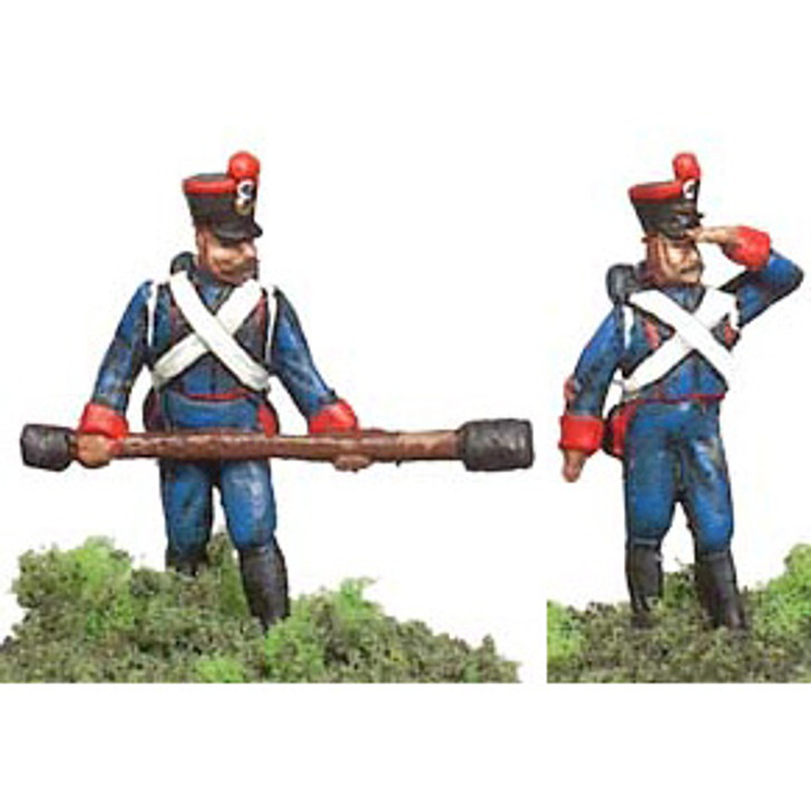 France:2 Foot Artillery men