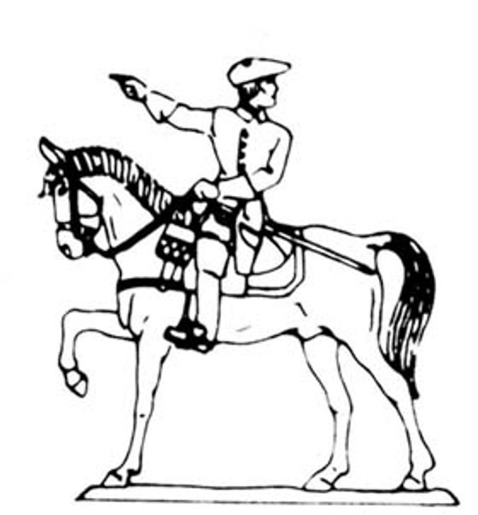 18th Century Cavalry Man pointing
