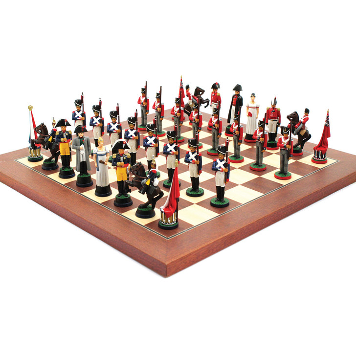 Battle of Waterloo chess set when cast and painted. Chess board not included but available in shop.