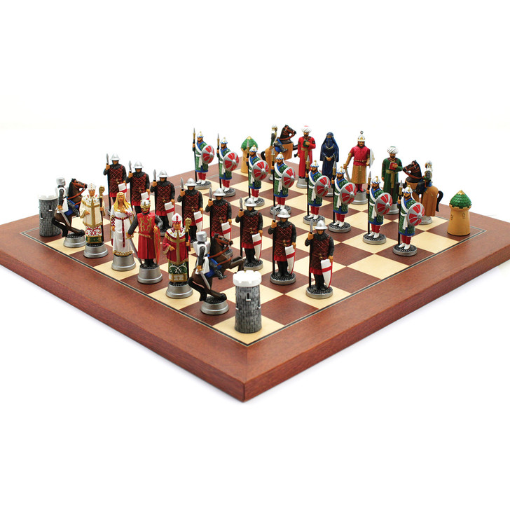 Crusades chess side, when cast and painted. Chess board is available in shop as extra