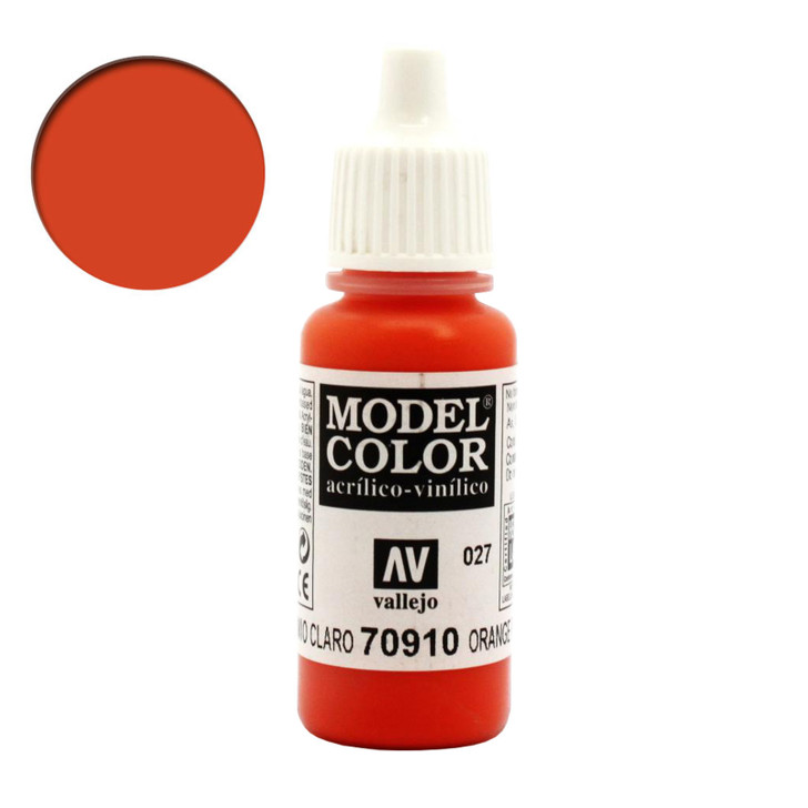 Orange Red Vallejo Model Color Acrylic Paint 70910