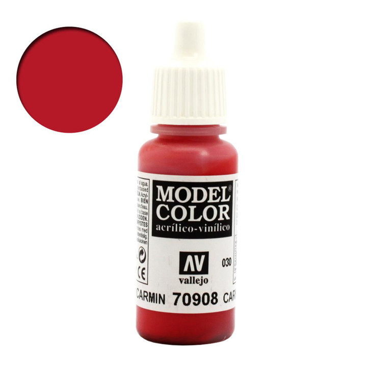 Carmine Red Vallejo Model Color Acrylic Paints 70908