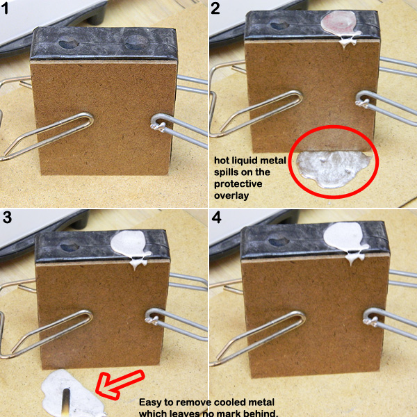 If you spill metal on this board, it can be easily removed without damage. This board protects your furniture from marks and scratches.