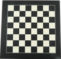 Wooden Chess Board with black and white squares.