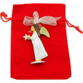 Christmas Angel with Star painted decoration.