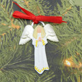 Christmas Angel praying painted decoration.