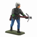 Medieval Crossbowman firing Crossbow painted