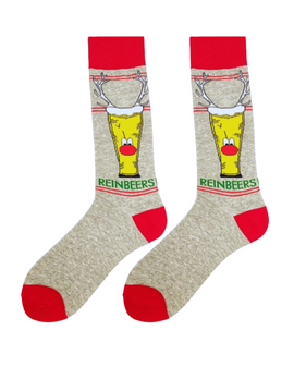 Reinbeers Christmas Socks, Beer Socks, Men's Reinbeer Socks, Men's Christmas Socks, Chrismas Socks, Xmas Socks