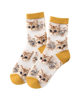 Peekaboo Kitten Sheer Socks, Ladies Peekaboo Kitten Sheer Socks