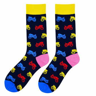 Bright Motorbike Socks, motorbike socks, motorcycle socks, men's motorbike, sock boutique, bright coloured socks, gift socks