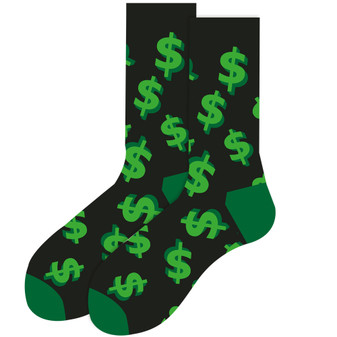 Dollar Sign Socks, Men's Dollar Sign Socks, Cha Ching Socks, Men's Cha Ching Socks, Dollar Socks