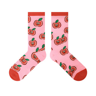 Grumpy Tomato Socks, Ladies Grumpy Tomato Socks, Tomato Socks, Grumpy Tomato Crew Socks