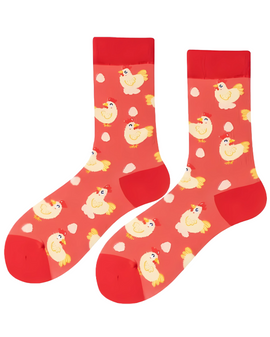 Rooster Crew Socks, Ladies Rooster Crew Socks, Rooster socks, Red rooster socks,  Cluck Yeah! Chicken Socks, Ladies  Cluck Yeah! Chicken Socks, Ladies Chicken Socks, Women’s Chicken Socks, Hen Socks For Women, Funky Chicken Socks, Novelty Chicken Socks, Egg Print Socks